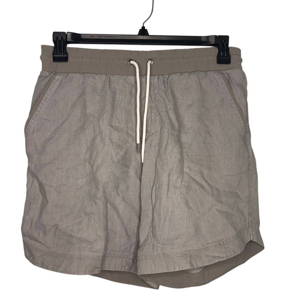 Athleta Drawstring Linen Shorts Women's Size 8 Gray